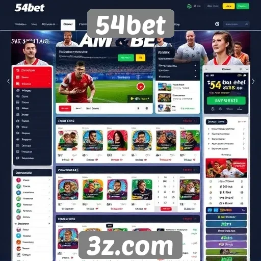 Interface do usuário do site 54bet é intuitiva